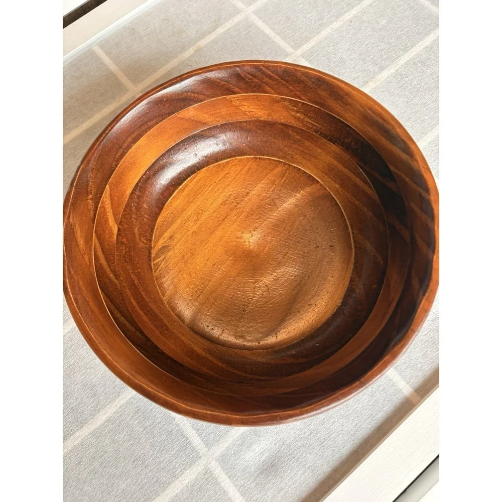 Vintage 90s‎ Hand-Carved Hardwood 8.5